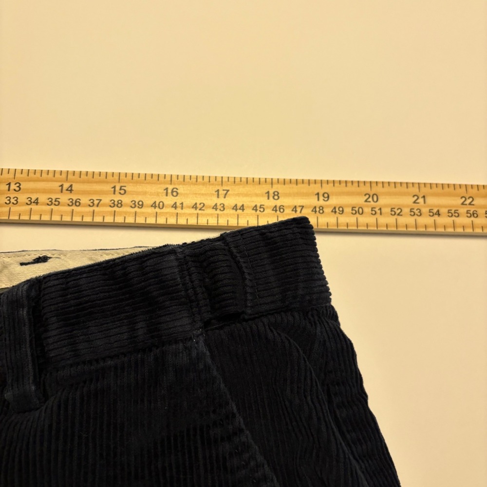 LL Bean Corduroy Pants Mens 38x23 Navy Blue Comfort Waist Stretch Cotton 502864 - Picture 5 of 10